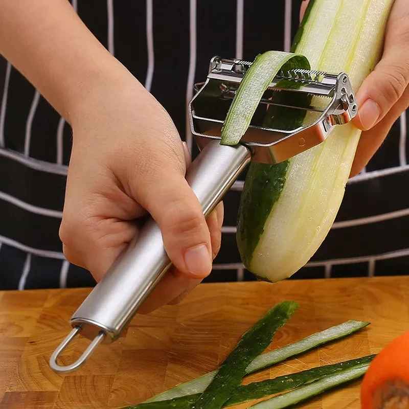 STEEL JULIENNE PEELER DOUBLE BLADE