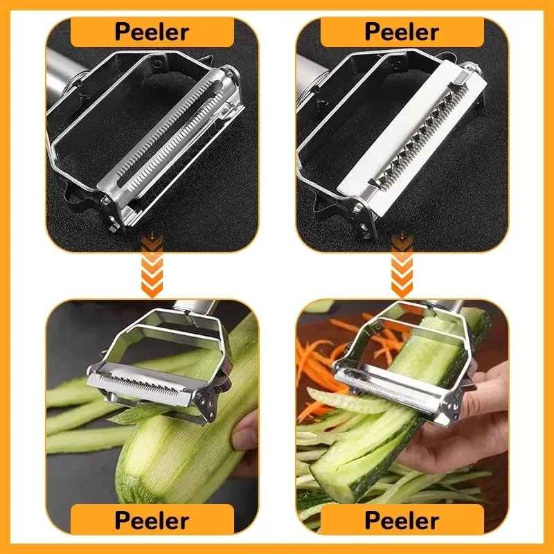 STEEL JULIENNE PEELER DOUBLE BLADE