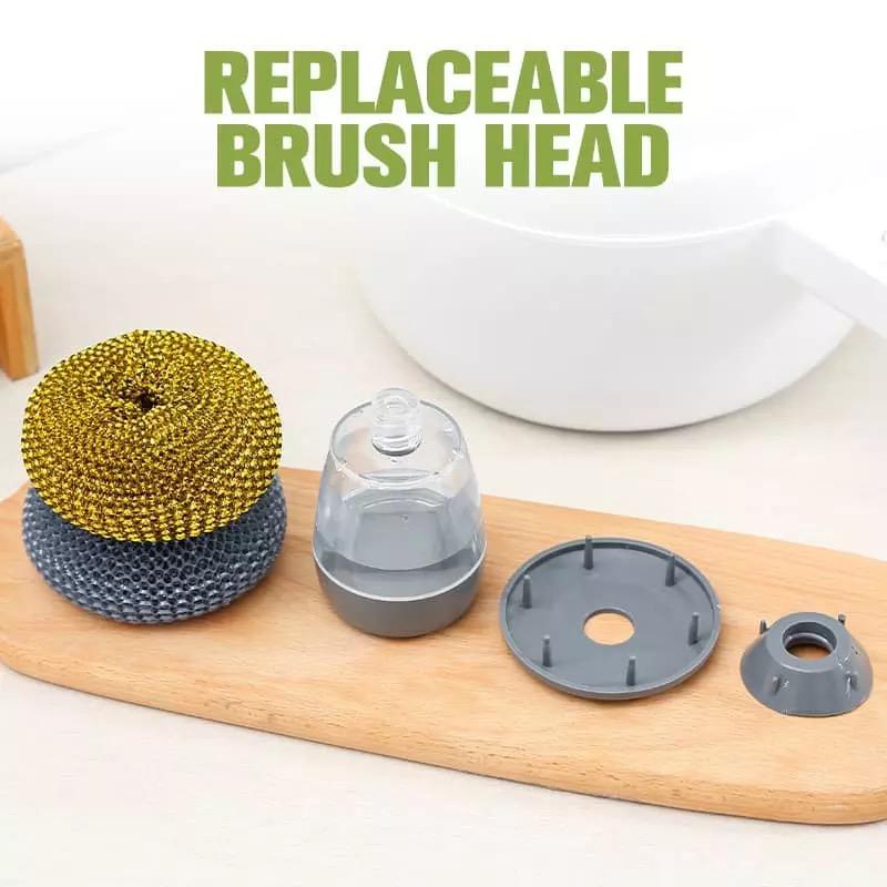 Dish Cleaning Soap Dispensing Scrubber Brush