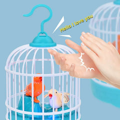 Talking birds cage toy