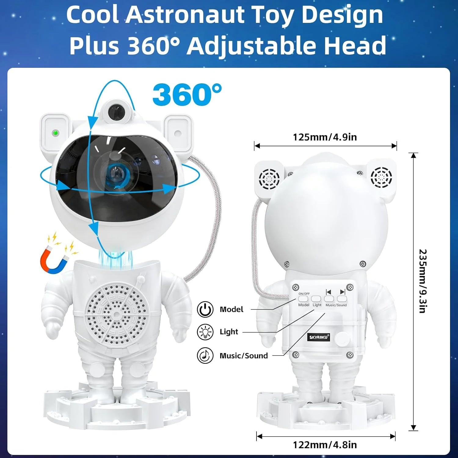 Astronaut Galaxy Projector With Bluetooth Speaker